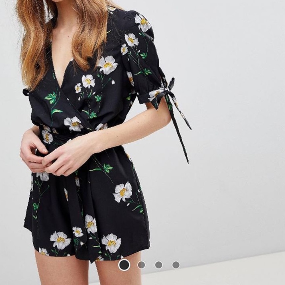 asos floral romper size us 6